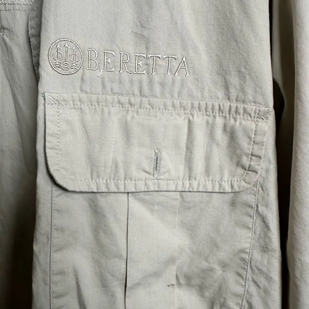 EUC Beretta Men’s Button Down Long Sleeve Vented Outdoor Sports Shirt - Size M